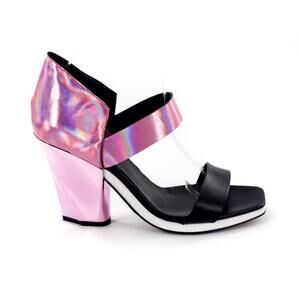 MISSONI Iridescent Pink Faceted D'Orsay Heels New Floor Model Sz 39 8.5 NWT